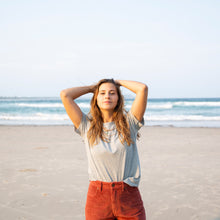 Load image into Gallery viewer, Women's Organic Crew Neck T-shirt Grey Marle