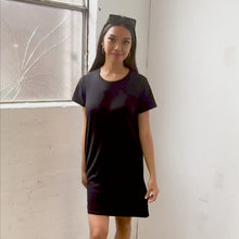 Load and play video in Gallery viewer, Organic Cotton T-shirt Dress Made in Australia