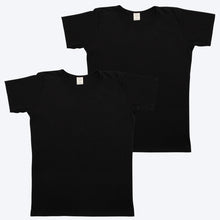 Load image into Gallery viewer, Mens Organic Cotton T-shirt Black 2 Pack
