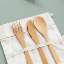 Load image into Gallery viewer, Bamboo Cutlery Travel Set