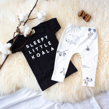 Load image into Gallery viewer, Sleepy Little Koala Organic Shirt Black
