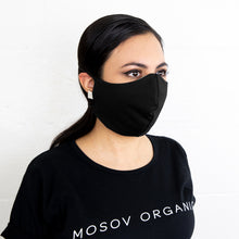 Load image into Gallery viewer, Organic Cotton Face Mask Black