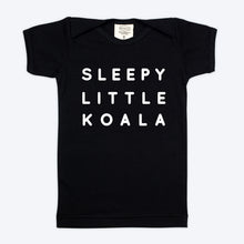 Load image into Gallery viewer, Sleepy Little Koala Organic Shirt Black
