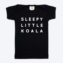 Load image into Gallery viewer, Sleepy Little Koala Organic Shirt Black