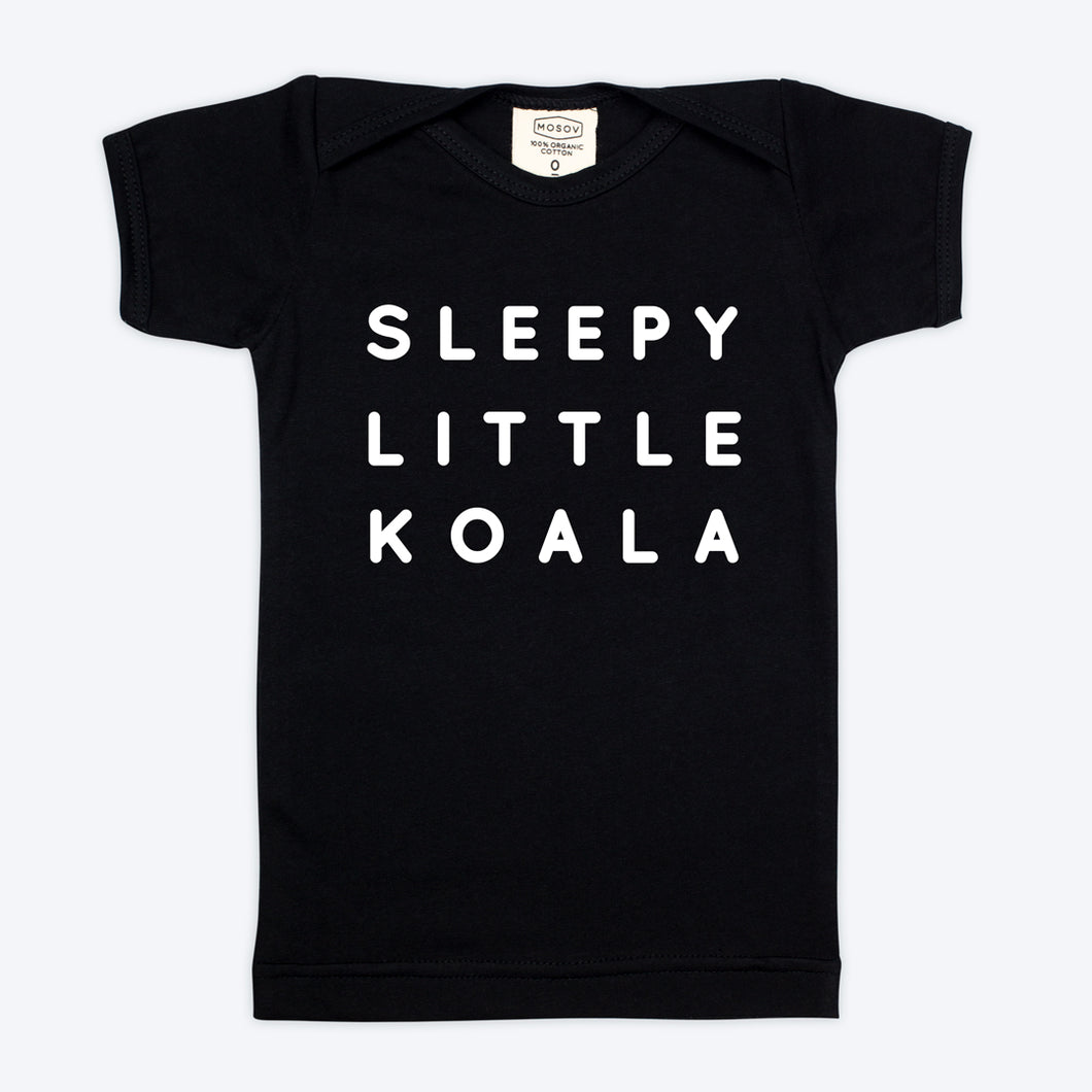 Sleepy Little Koala Organic Shirt Black