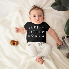 Load image into Gallery viewer, Sleepy Little Koala Organic Shirt Black