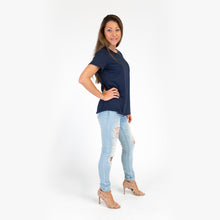 Load image into Gallery viewer, Womens Organic T-shirt Navy
