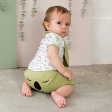 Load image into Gallery viewer, Organic Cotton Koala Baby Shorts - Moss Green