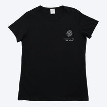 Load image into Gallery viewer, Womens Organic T-shirt Monstera Print Black