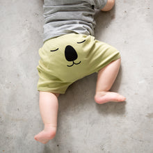 Load image into Gallery viewer, Organic Cotton Koala Baby Shorts - Moss Green