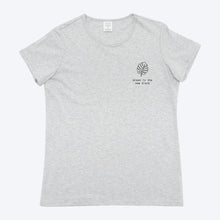 Load image into Gallery viewer, Womens Organic T-shirt Monstera Print Grey