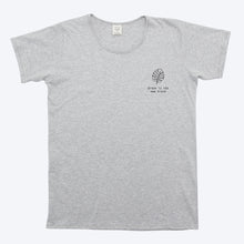 Load image into Gallery viewer, Mens Organic T-shirt Monstera Print Grey