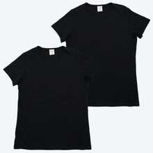 Load image into Gallery viewer, Womens Organic T-shirt Black 2 PacK
