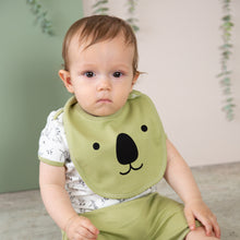 Load image into Gallery viewer, Organic Cotton Koala Bib - Green