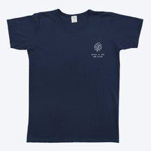 Load image into Gallery viewer, Mens Organic T-shirt Monstera Print Navy