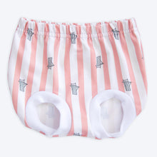 Load image into Gallery viewer, Pink Stripes Beach Chair Swim Nappy Cover
