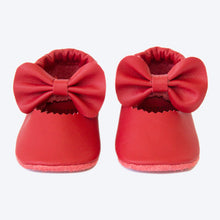 Load image into Gallery viewer, Red Bow Leather Mary Janes