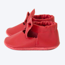 Load image into Gallery viewer, Red Bow Leather Mary Janes