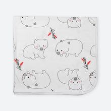 Load image into Gallery viewer, Baby Organic Cotton Blanket - Wombats