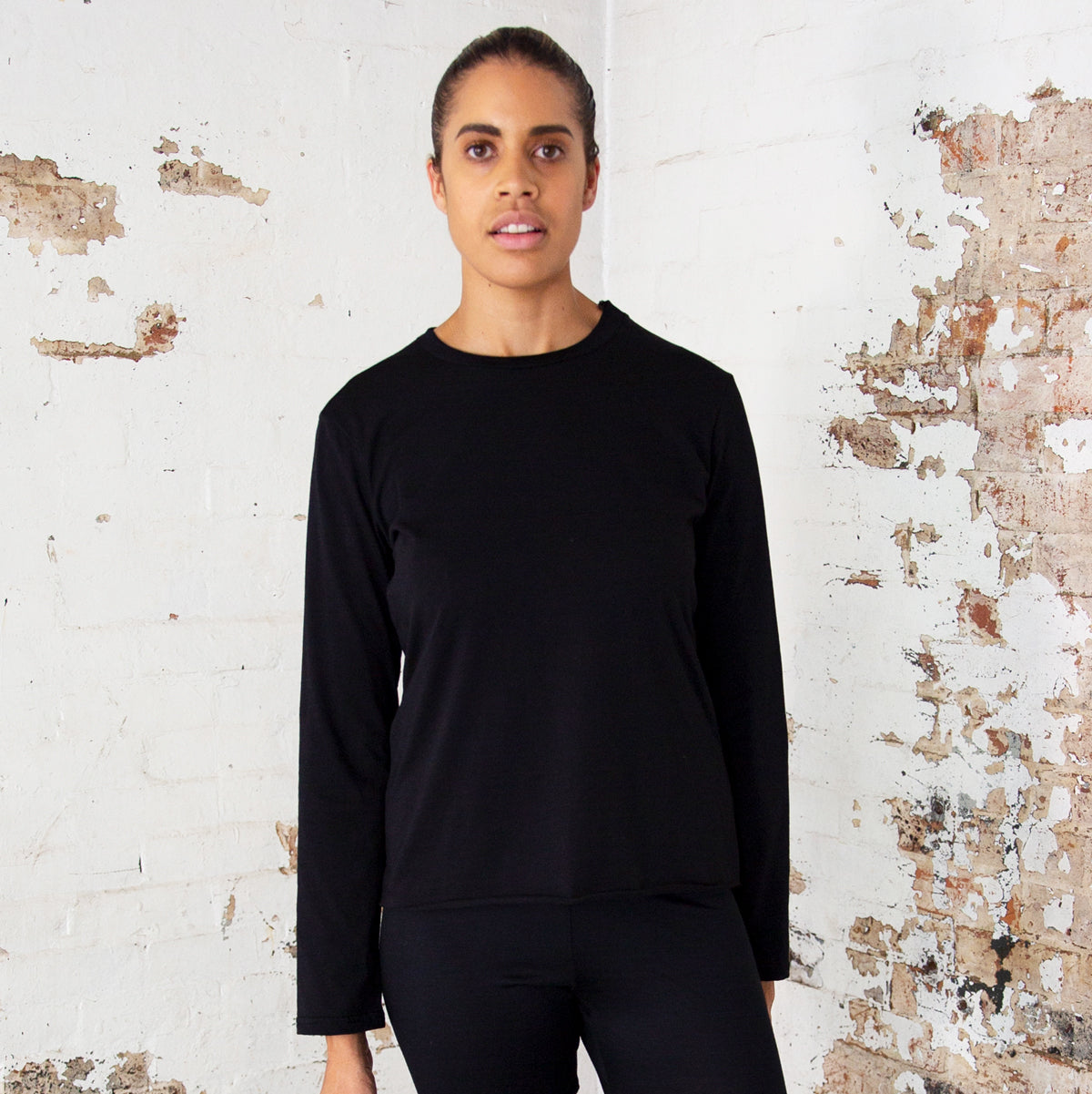 Women's Organic Cotton Long Sleeve T-shirt Australian Made