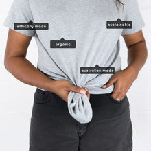 Load image into Gallery viewer, Women's Organic Crew Neck T-shirt Grey Marle
