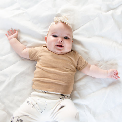 Organic Cotton Baby Shirt - Beige
