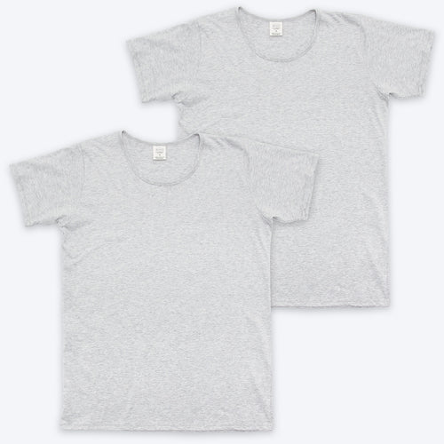 Men's Organic Grey T-shirt 2 Pack