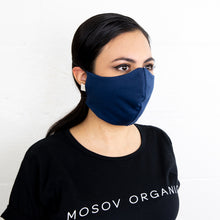Load image into Gallery viewer, Organic Cotton Face Mask Navy
