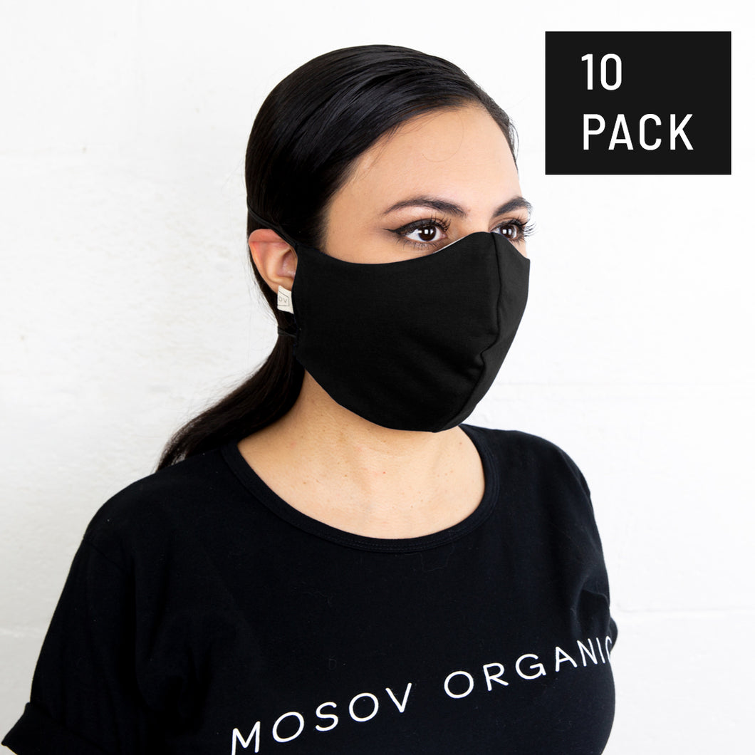 10 PACK Adult's Organic Cotton Face Mask