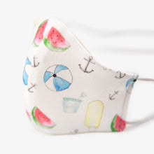 Load image into Gallery viewer, Children&#39;s Organic Cotton Face Mask - summer print
