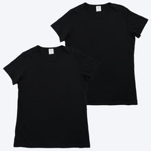 Load image into Gallery viewer, Womens Organic T-shirt Black 2 PacK 
