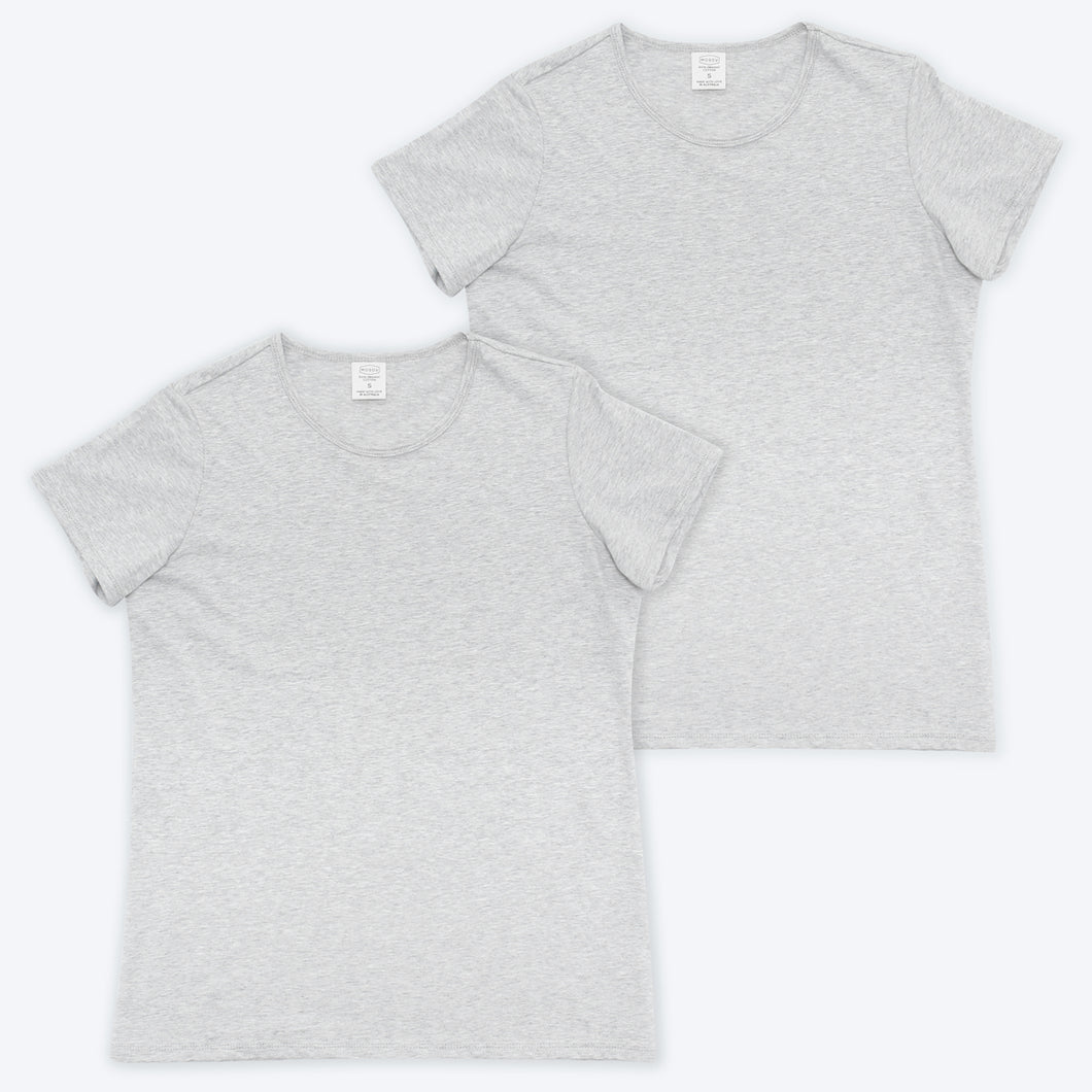 Womens Organic T-shirt Grey 2 PacK 
