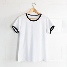 Load image into Gallery viewer, Organic Cotton Ringer Tee | White
