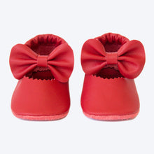 Load image into Gallery viewer, Red Bow Leather Mary Janes
