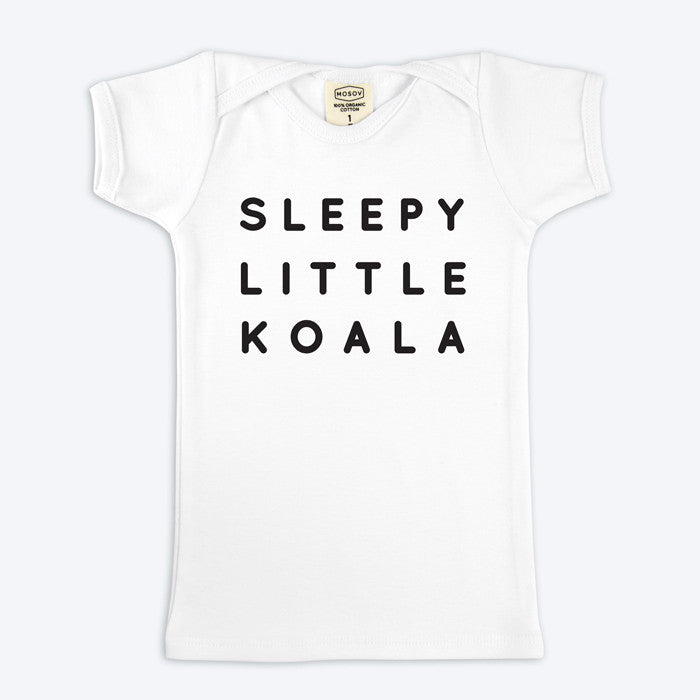Sleepy Little Koala Organic Shirt White