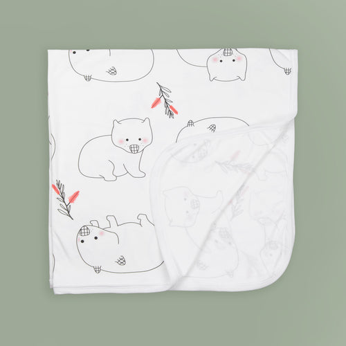 Baby Organic Cotton Blanket - Wombats